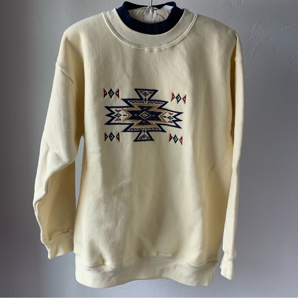 Vintage 90s Aztec Embroidered Sweatshirts